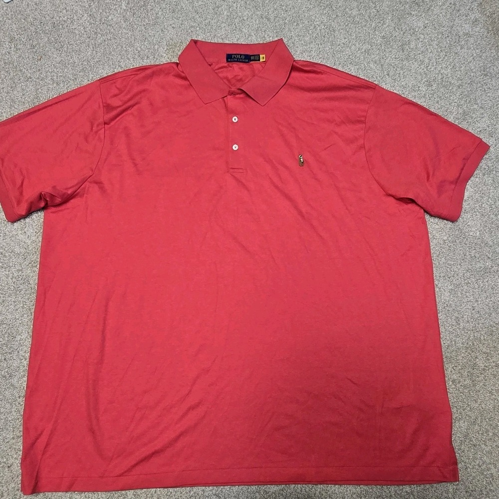 Polo Ralph Lauren Men's Polo Shirt 4XB Pink Classic Fit Short Sleeve Cotton